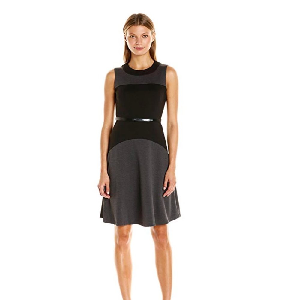 Calvin Klein Sleeveless Fit Flare Dress 12